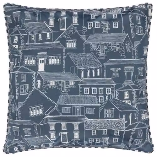 Wylder Abersoch Town Blue Striped Outdoor Cushion, W/D/H: 45 x 45 x 45 cm – 2