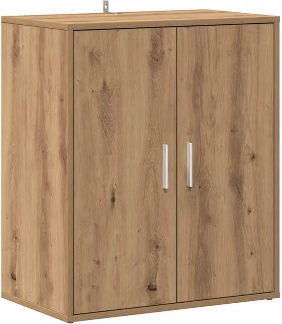 Berkfield Home Artisan Oak Shoe Cabinet in Brown, W: 60 cm, D: 35 cm, H: 70 cm