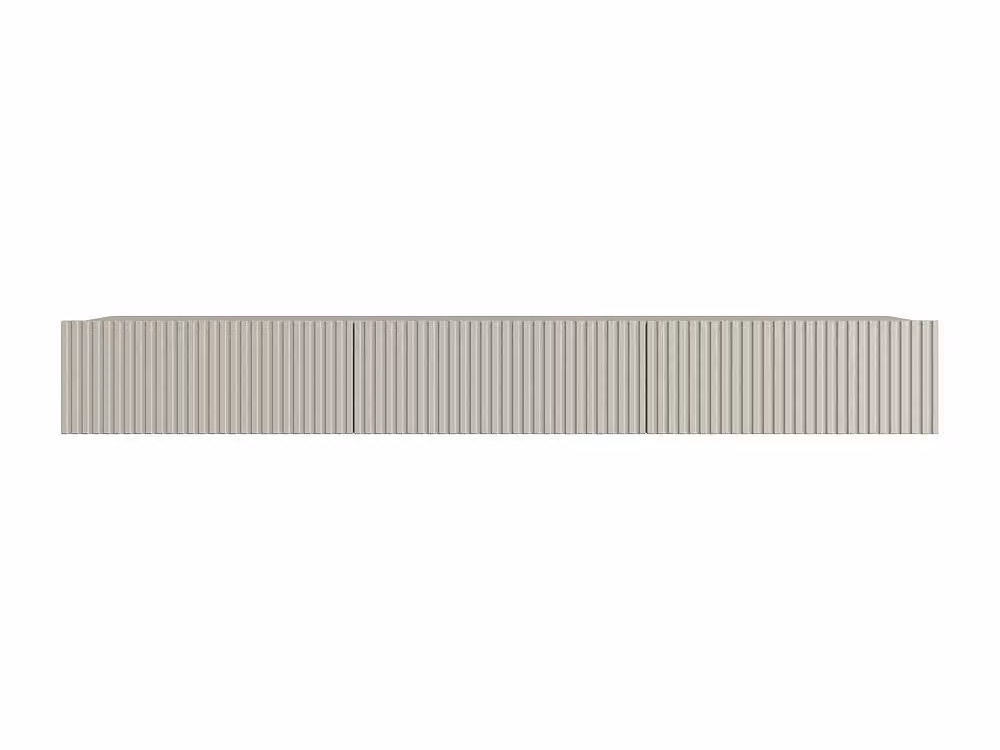 Vente-unique DANTAY Wall-Mounted TV Unit with 3 Hinged Doors, Beige – 2