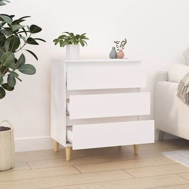Berkfield Home White Sideboard, W/D/H: 60 x 35 x 70 cm