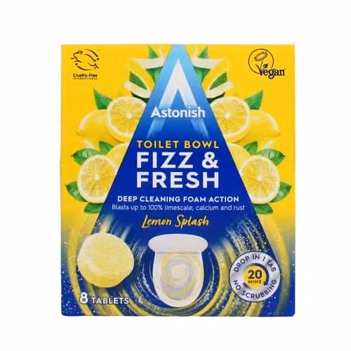 Astonish Toilet Bowl Fizz and Fresh Cleaning Tablets with Lemon Splash, 8 Pack – 2