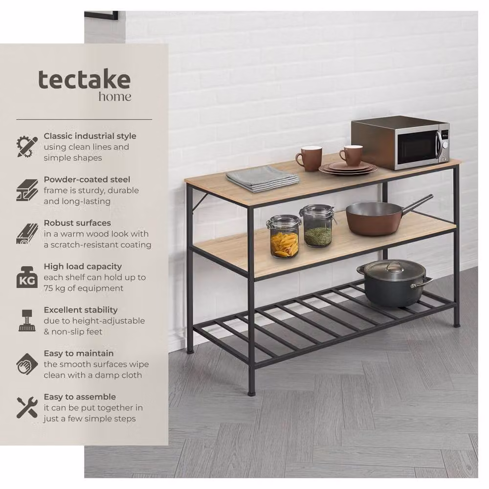 tectake Akeley Industrial Shelves in Brown – 2