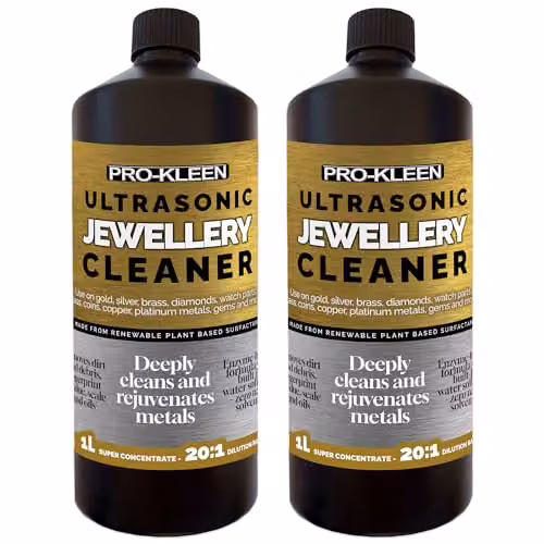 ProKleen Ultrasonic Jewellery Cleaner Concentrated Solution, 2 x 1L, Transparent – 3