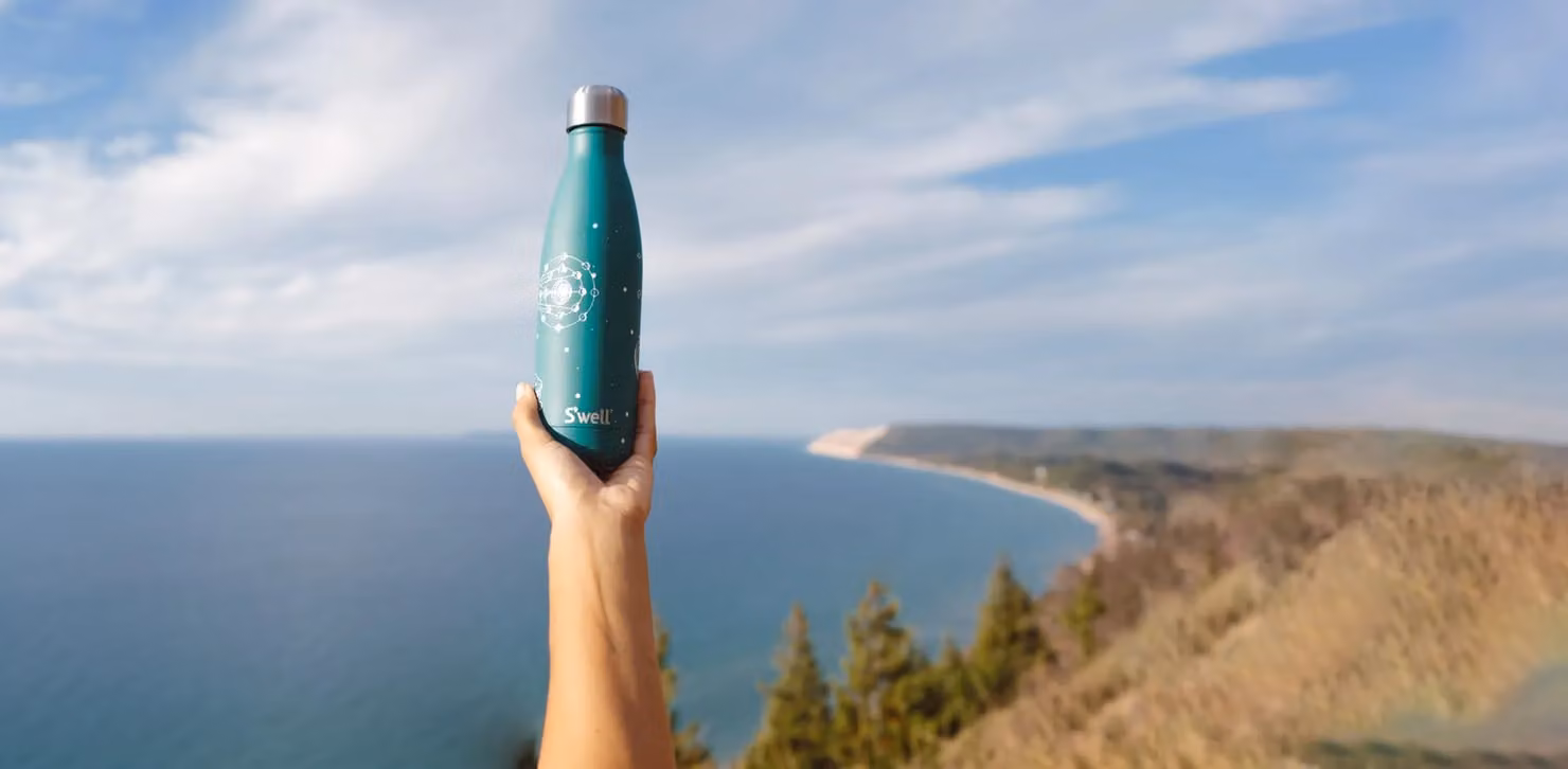 S'well Vacuum-Insulated Stainless Steel Drinks Bottle, Green, 500ml – 6