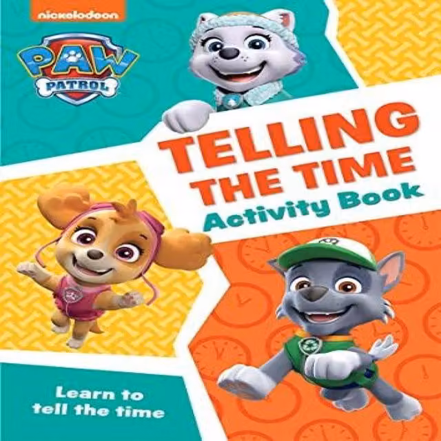 Collins PAW Patrol Telling The Time Activity Book for Preschoolers, Multicolour Paperback