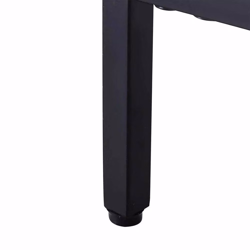 FORGEVIO Industrial Narrow Slim Console Table in Black for Hallways and Living Rooms, H 106.0 cm x W 76.0 cm x D 20.0 cm – 3