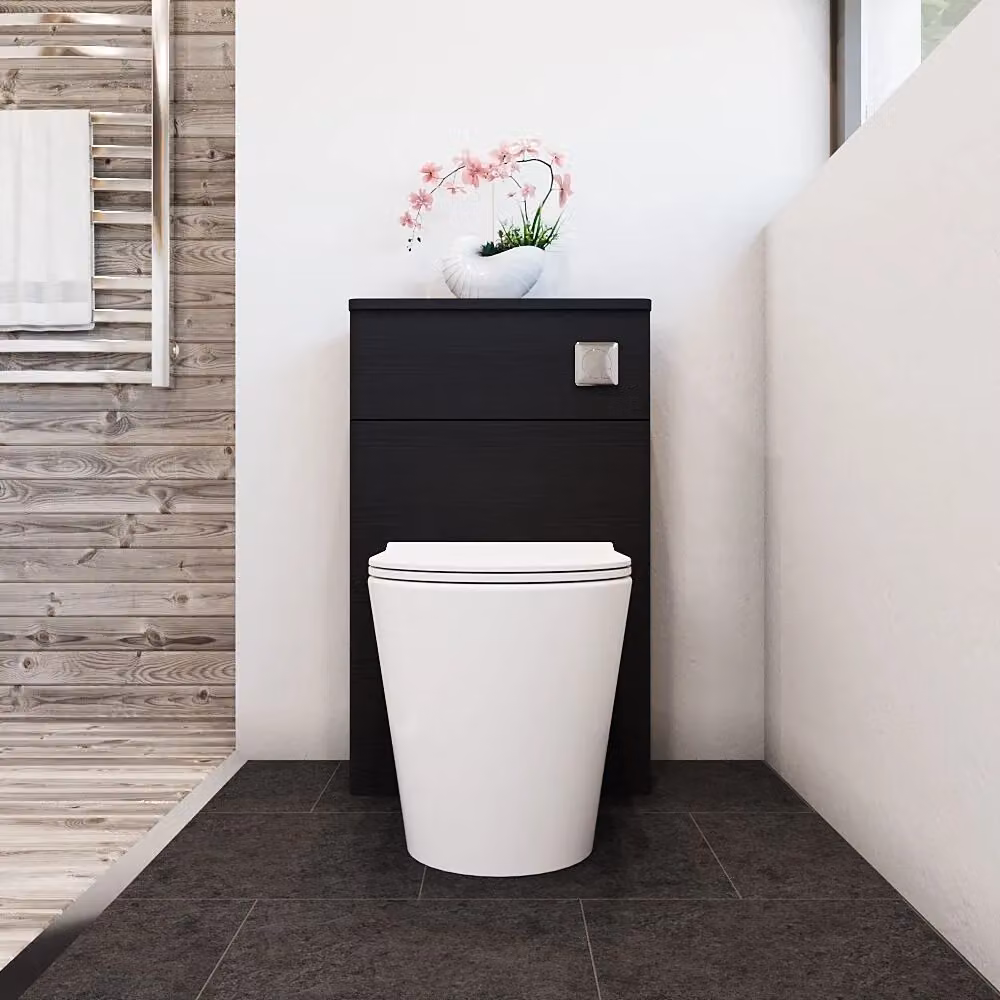 Balterley Contemporary Compact WC Toilet Unit, Black Matt, Width: 50 cm – 2