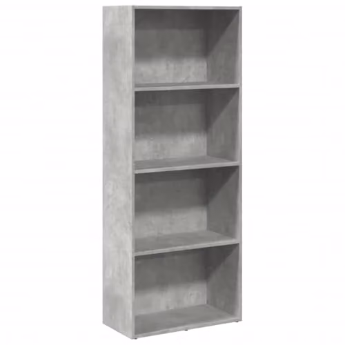 vidaXL Modern Concrete Grey Bookcase in MDF, W: 60 cm, D: 30 cm, H: 152 cm