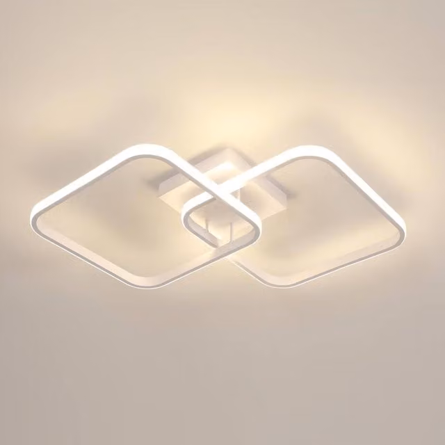 COMELY Square LED Ceiling Light in White, 42W, 4725LM, Dia: 64 cm
