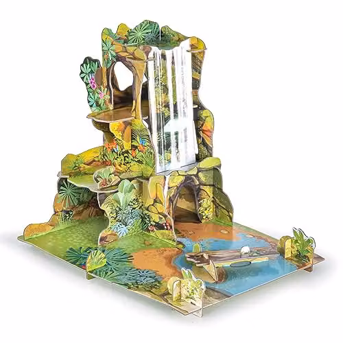 PAPO Multicolour Cardboard Build-Your-Own Jungle Scenery Landscape Play Set – 1