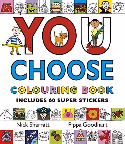 Pippa Goodhart You Choose Colouring Book with Stickers by Corgi Childrens, Multicolour – 1