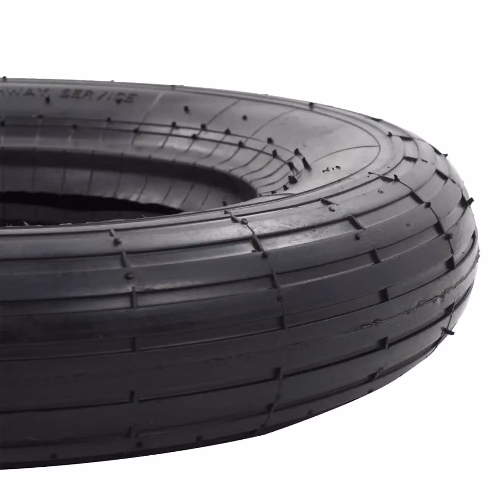 Berkfield Home Black Rubber Wheelbarrow Tyre 3.50-8 4PR – 3
