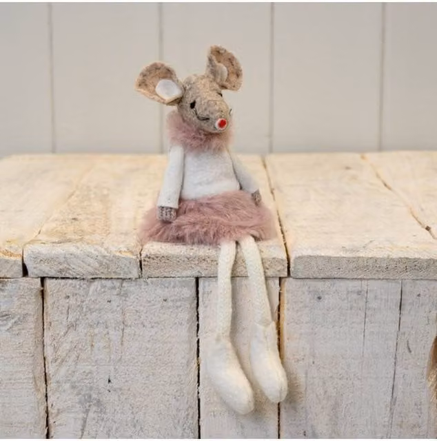 KDMD Pink Fabric Mouse with Skirt