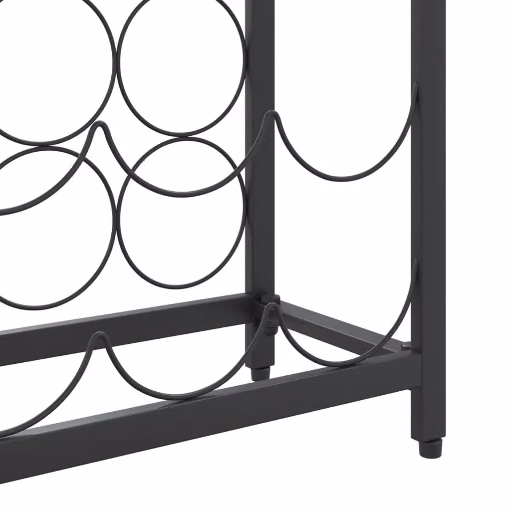 Berkfield Home Black Wrought Iron Wine Rack for 57 Bottles, W/D/H: 34 x 18 x 200 cm – 3