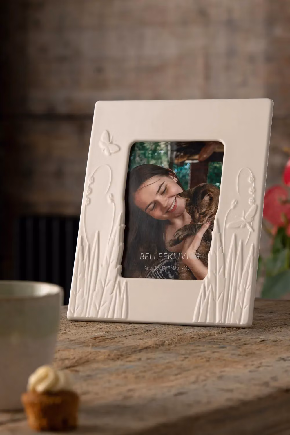 Belleek Living Botanical Single Rectangular Tabletop Frame in White, 12.7 x 12.7 x 12.7 cm – 2