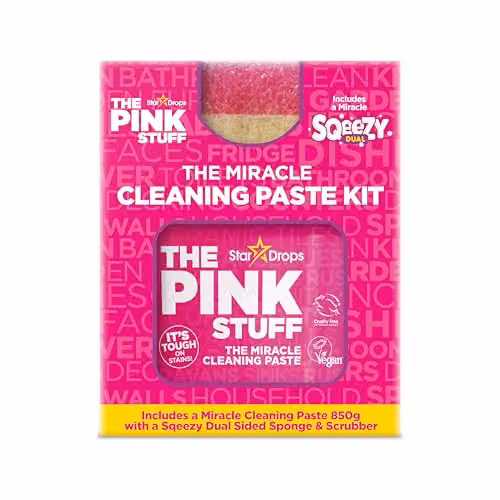 Stardrops The Pink Stuff Miracle Cleaning Paste and Sponge Kit, 850g – 2