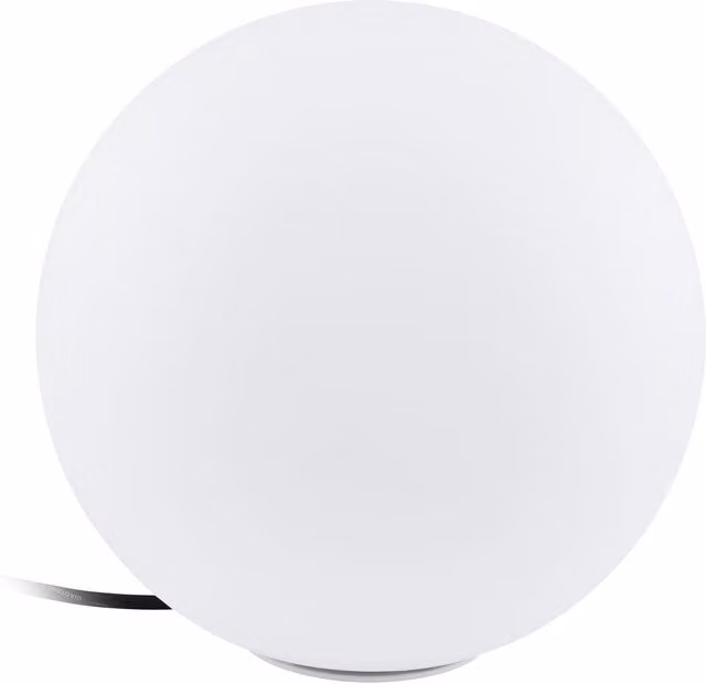 Loops IP65 White Plastic Outdoor Garden Bollard Ball Light, Diameter: 30 cm, E27 40W Bulb Compatible