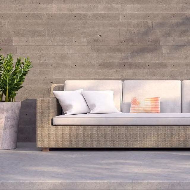 Benjamin Tate Design LTD Red American Flag Subtle Outdoor Cushion