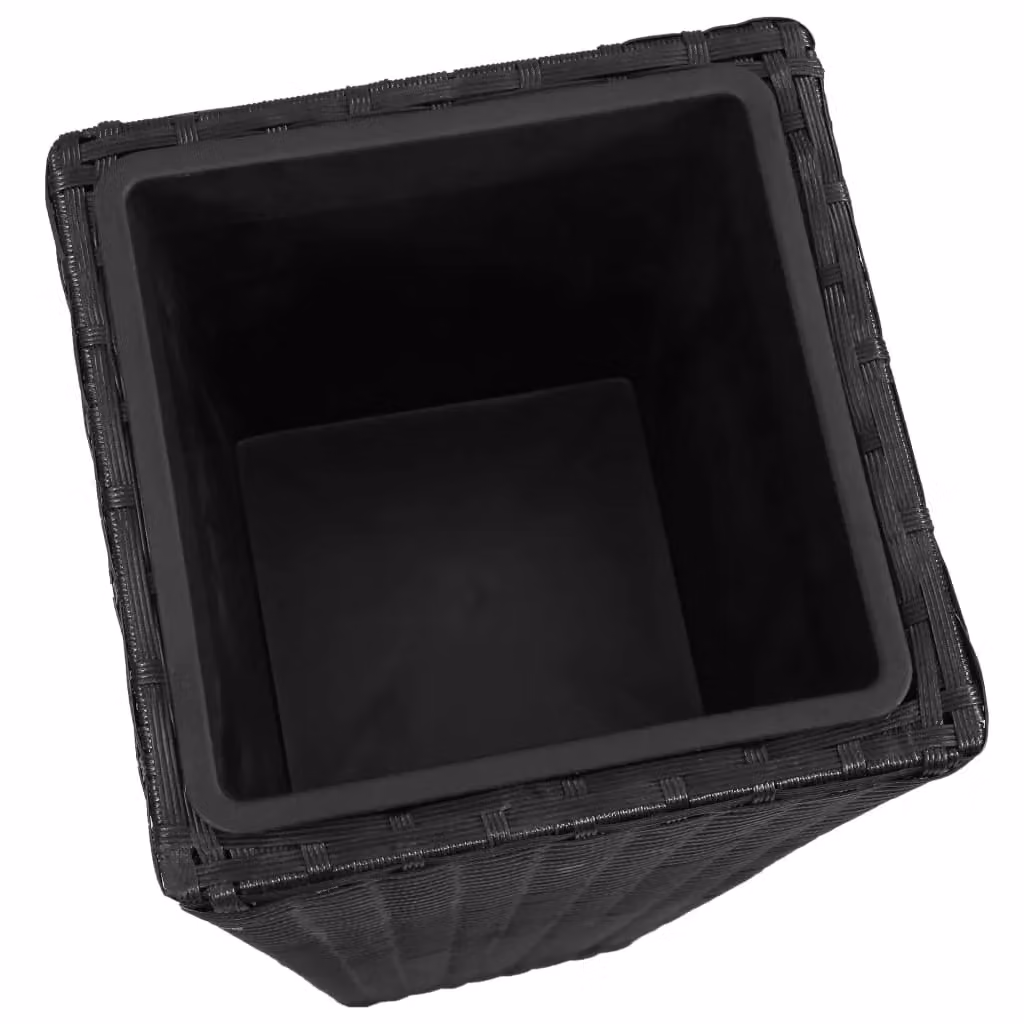Berkfield Home Garden Set of 3 Black Poly Rattan Raised Beds – 3