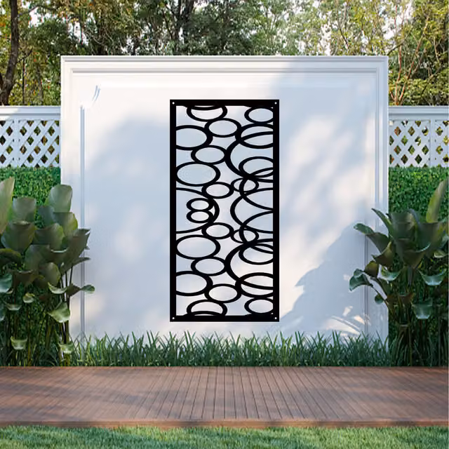 Laser Hut Smypide Geometric Metal Wall Art in Black