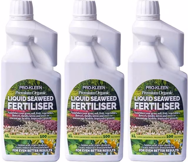 Pro-Kleens Liquid Seaweed Plant Tonic for Lawns, Vegetable and Ornamental Gardens, 3 l