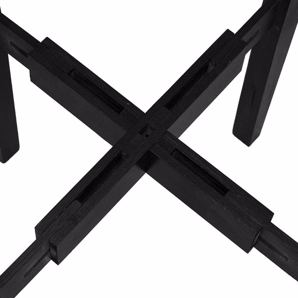 VOGREX Black Wooden Detachable Telescopic Plant Display Stand – 3