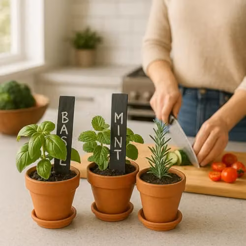 Nicola Spring 6-Piece Grey Slate Plant Markers, W/H: 2 x 15.5 cm – 3