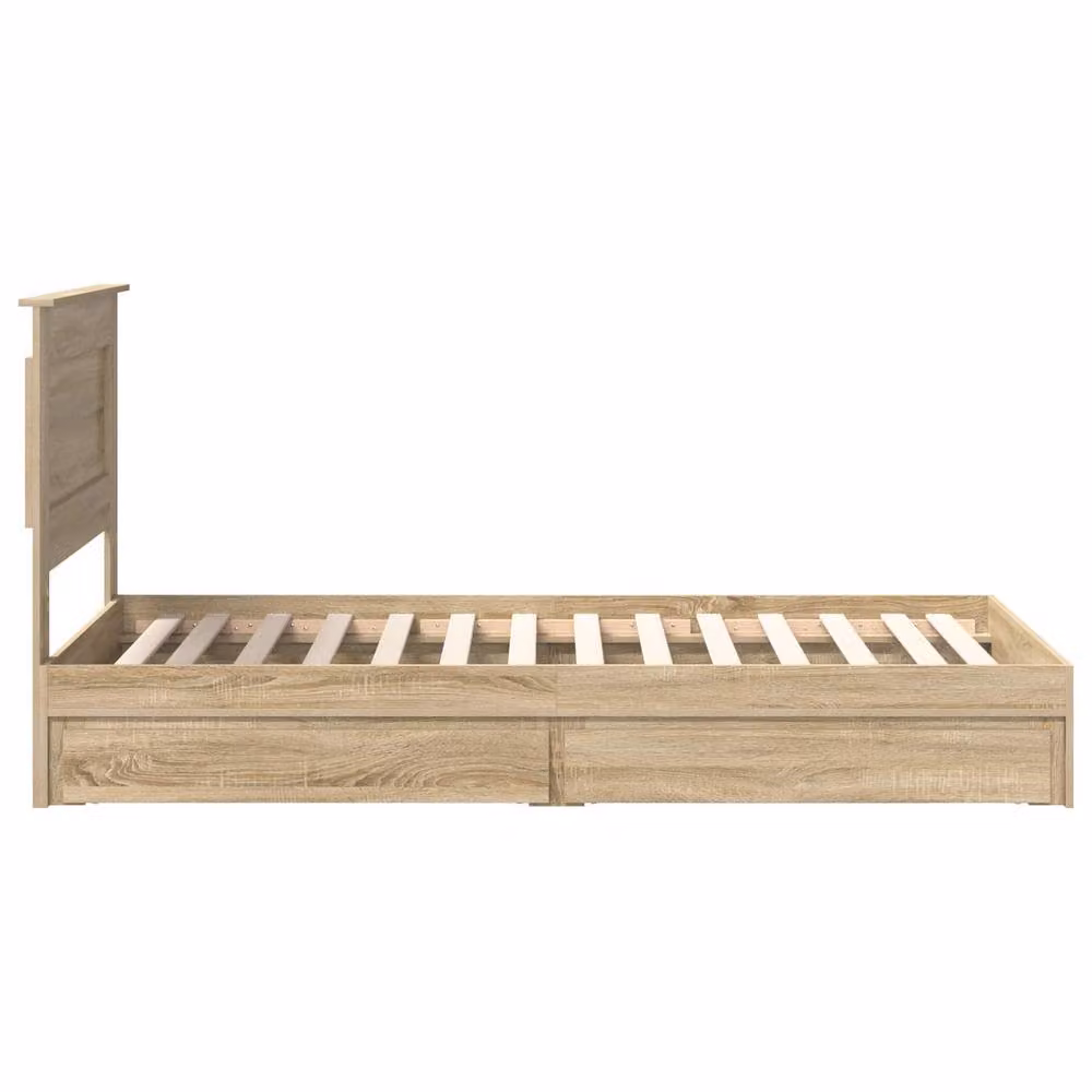 Berkfield Home Sonoma Oak Storage Bed with Drawer, Brown, W: 75 cm x L: 190 cm – 2