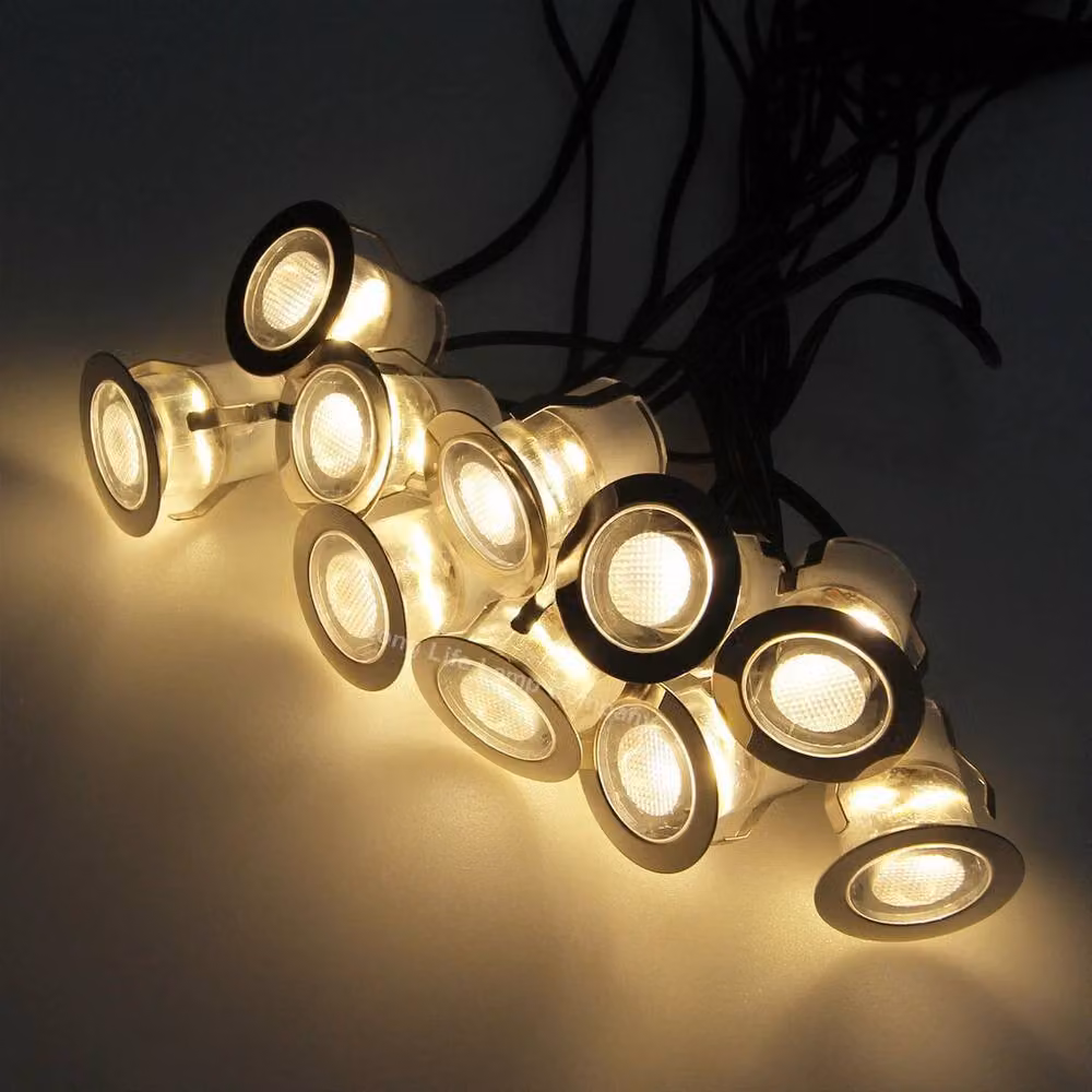SPETLEK IP68 Round Outdoor LED Decking Lights in Silver – 3