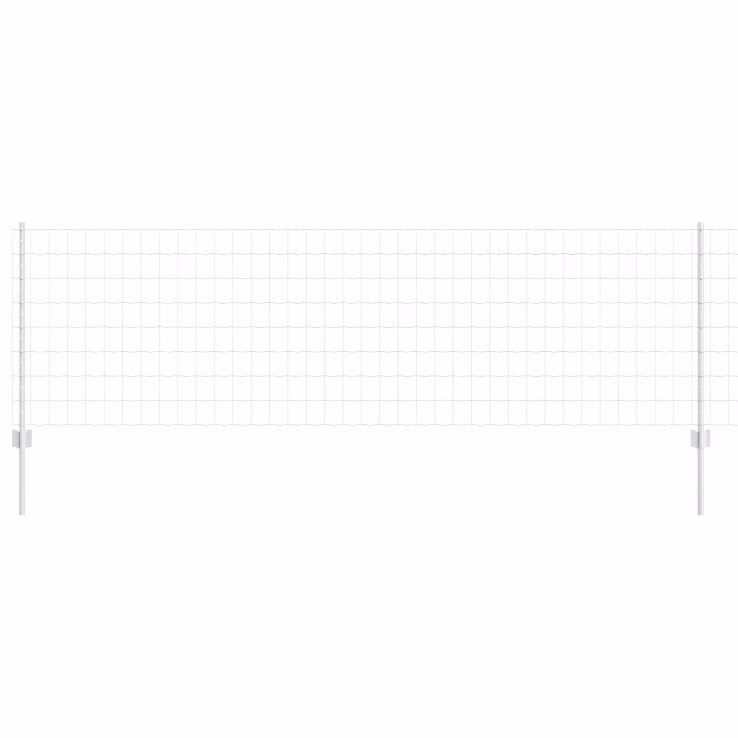 Berkfield Home Euro Fence with 5 U Posts, Silver Galvanised Steel, 0.8 x 10 m – 2