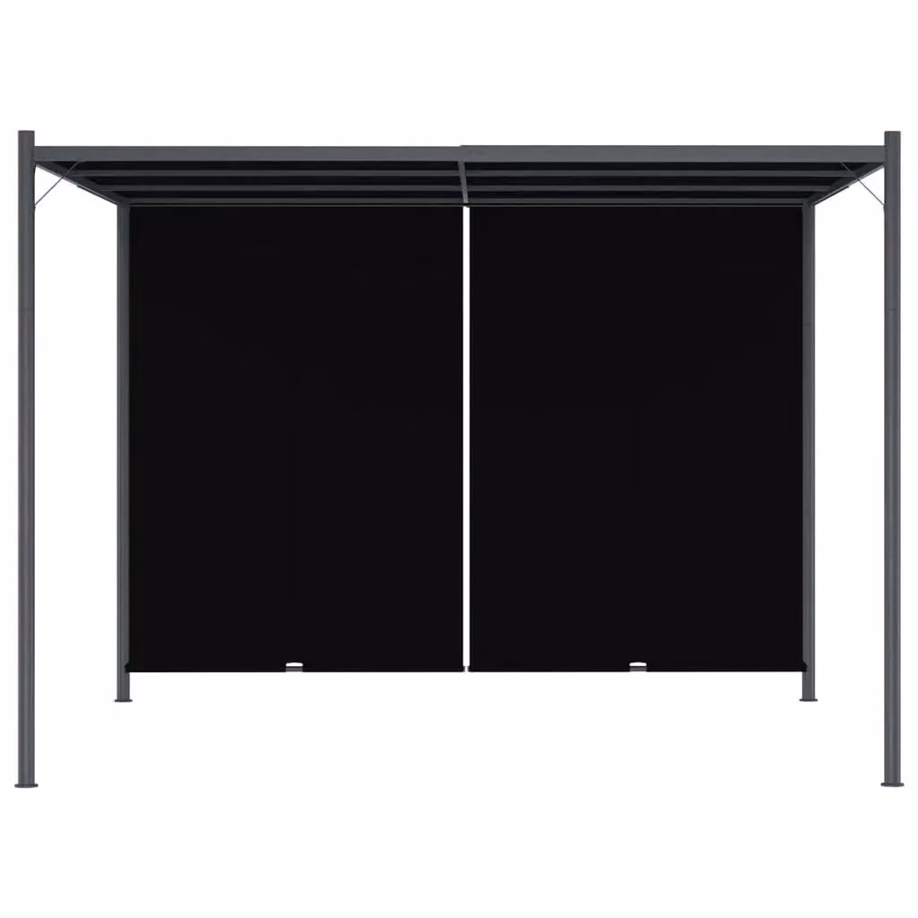 Berkfield Home Garden Pergola with Retractable Roof, Anthracite and Black, W/D: 300 x 300 cm – 4