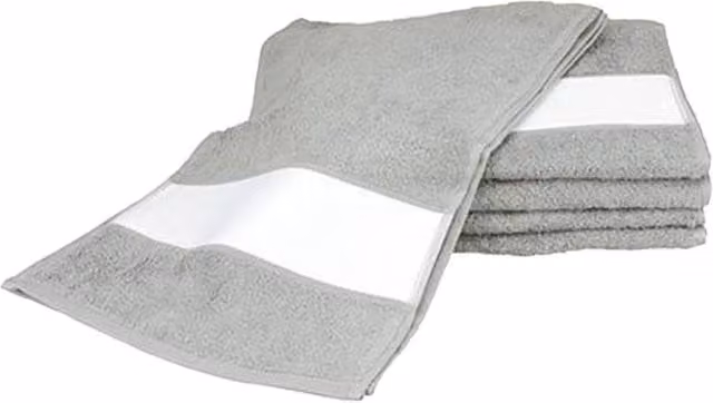ARTG Subli-Me Sports Towel in Light Grey, Cotton, W: 140 cm x H: 45 cm