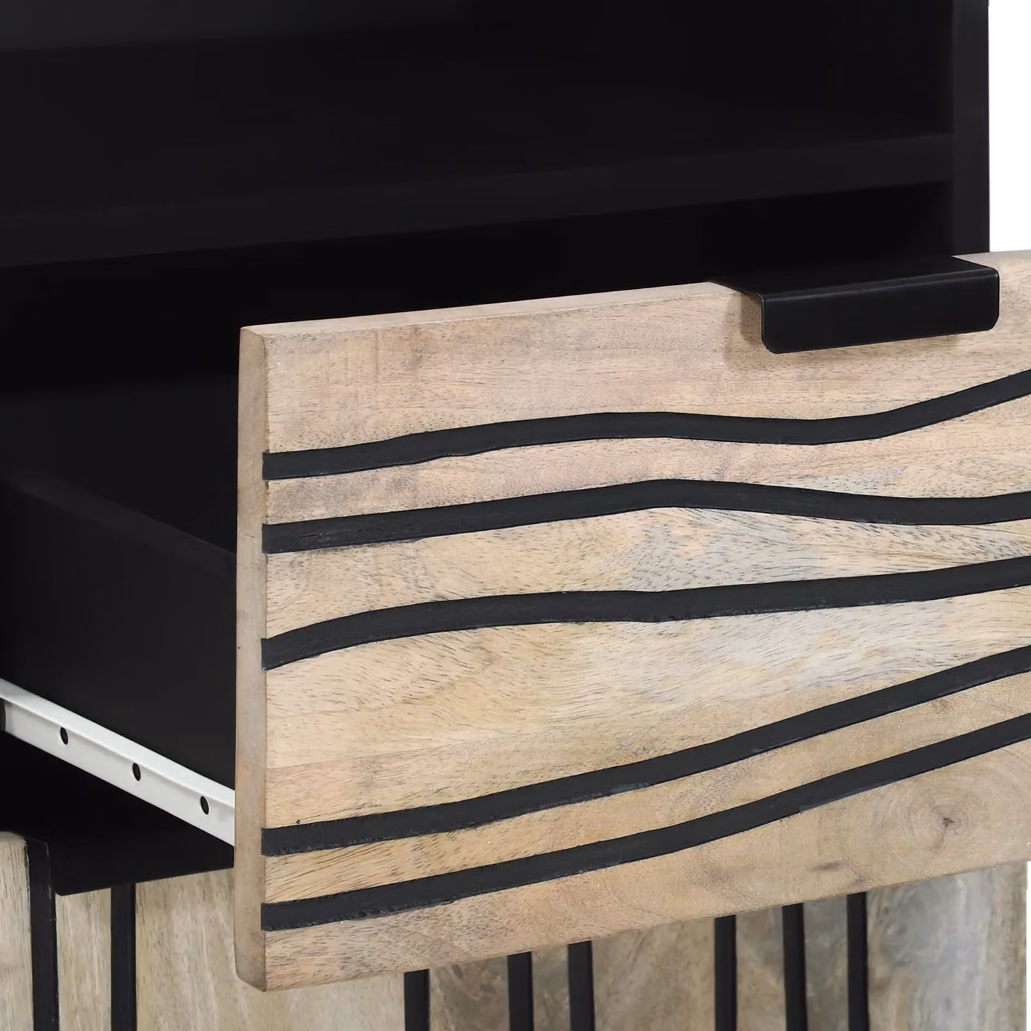 Berkfield Home Bathroom Cabinet with Drawer and Shelf in Brown and Black, W/D/H: 38 x 33.5 x 160 cm – 3