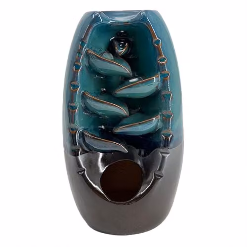Menkind Wellbeing Cascading Ceramic Smoke Incense Burner in Grey – 2