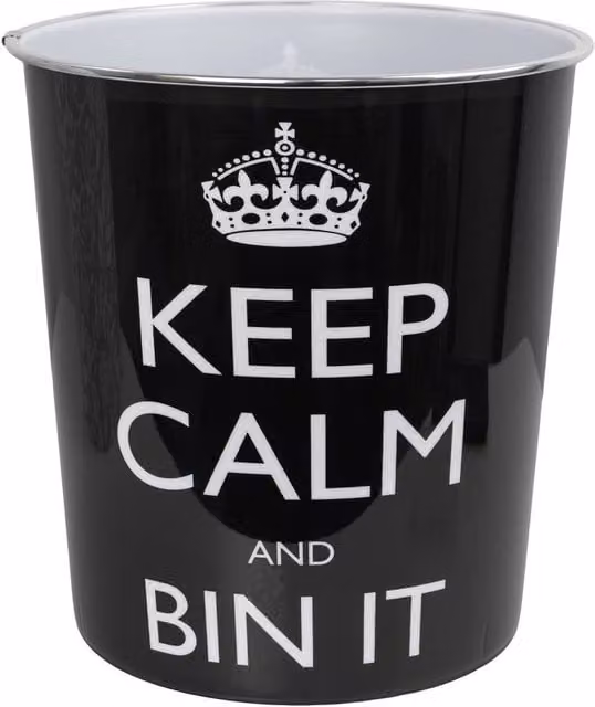 JVL Onyx Round Waste Bin, 7L, Black – 1