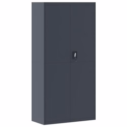vidaXL Industrial Style Locking File Cabinet in Anthracite Steel, H 180 x W 90 x D 40 cm – 1