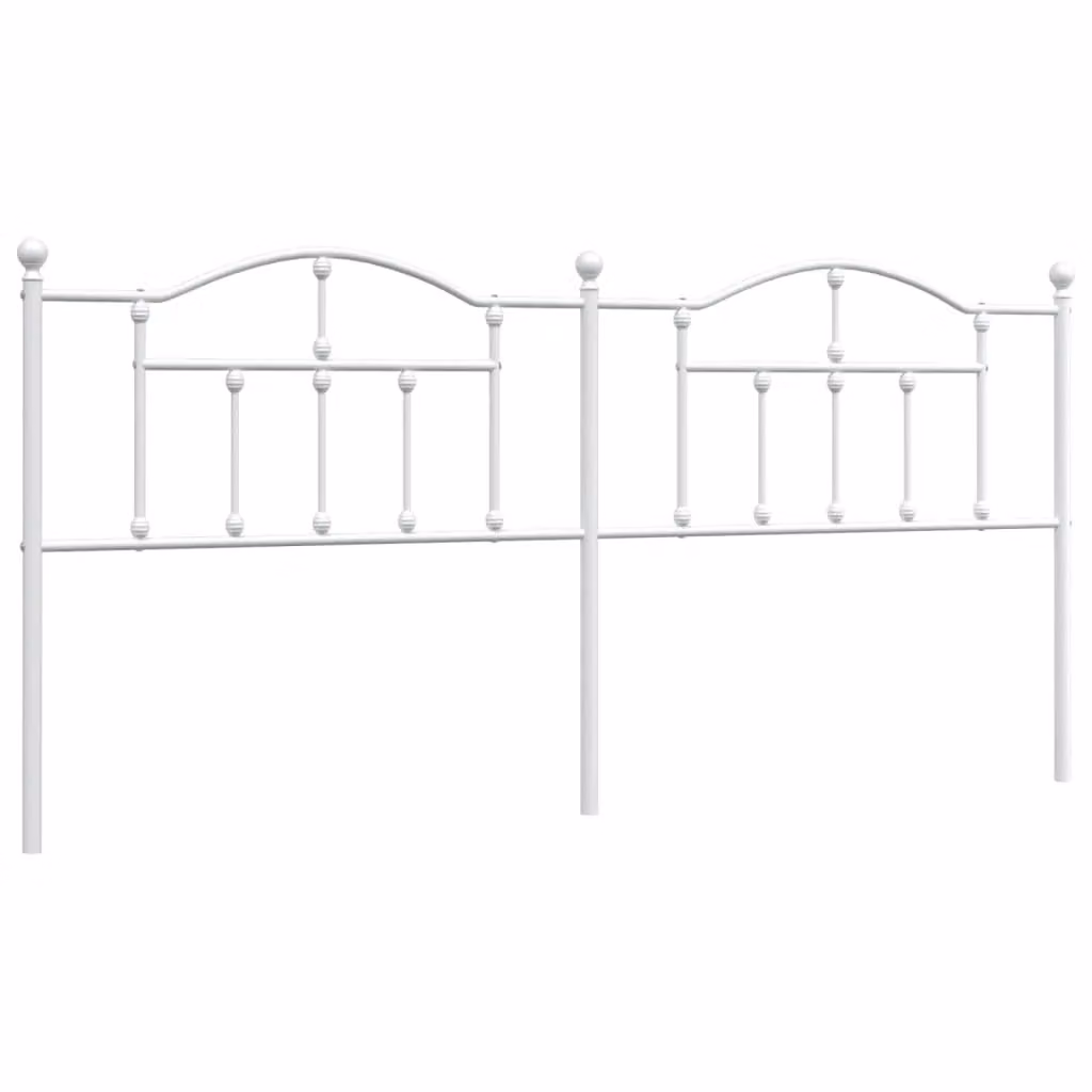 Berkfield Home Classic Metal Headboard in White, 193 cm – 2