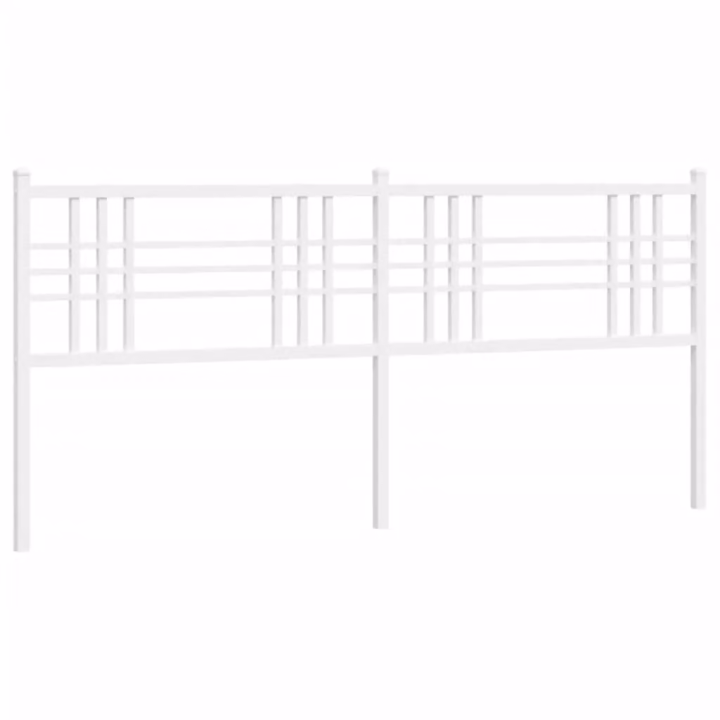 Berkfield Home Classic Metal Headboard in White, 180cm – 2
