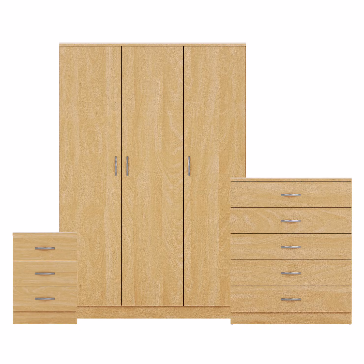 Vida Designs Modern 3 Piece Bedroom Set in Brown and White – 2