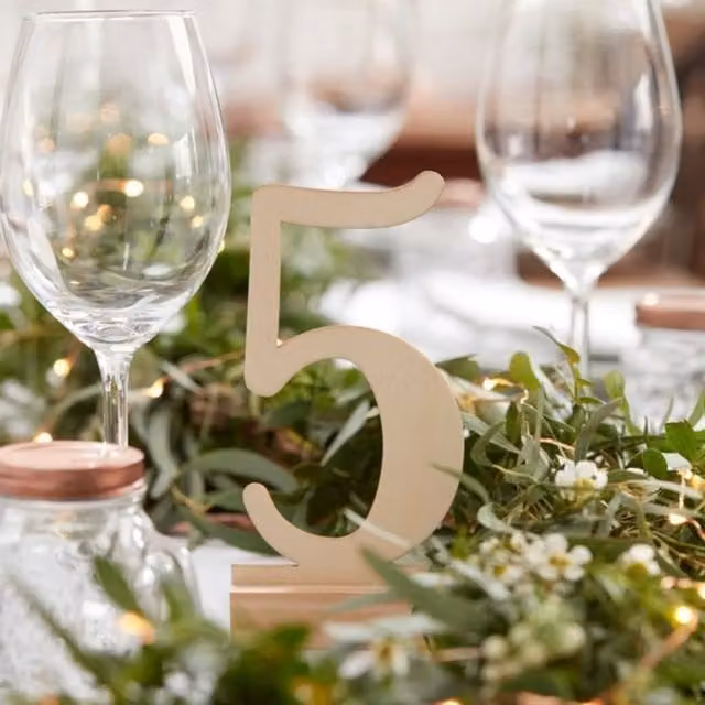KDMD Grey Wooden Wedding Table Numbers