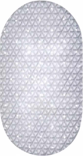 Showerdrape Medina Anti Slip Grey PVC Bath Mat W: 69 cm, D: 36 cm