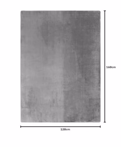 Desire Rugs Snuggly Washable Low Pile Area Rug in Grey, W/D: 120 x 160 cm – 4