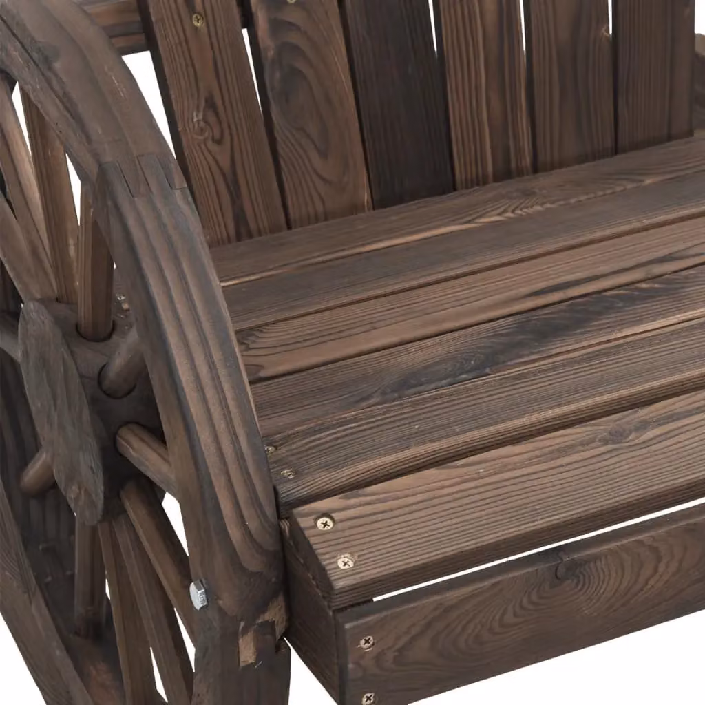 Berkfield Home Rocking Adirondack Chair in Brown Solid Fir Wood – 6