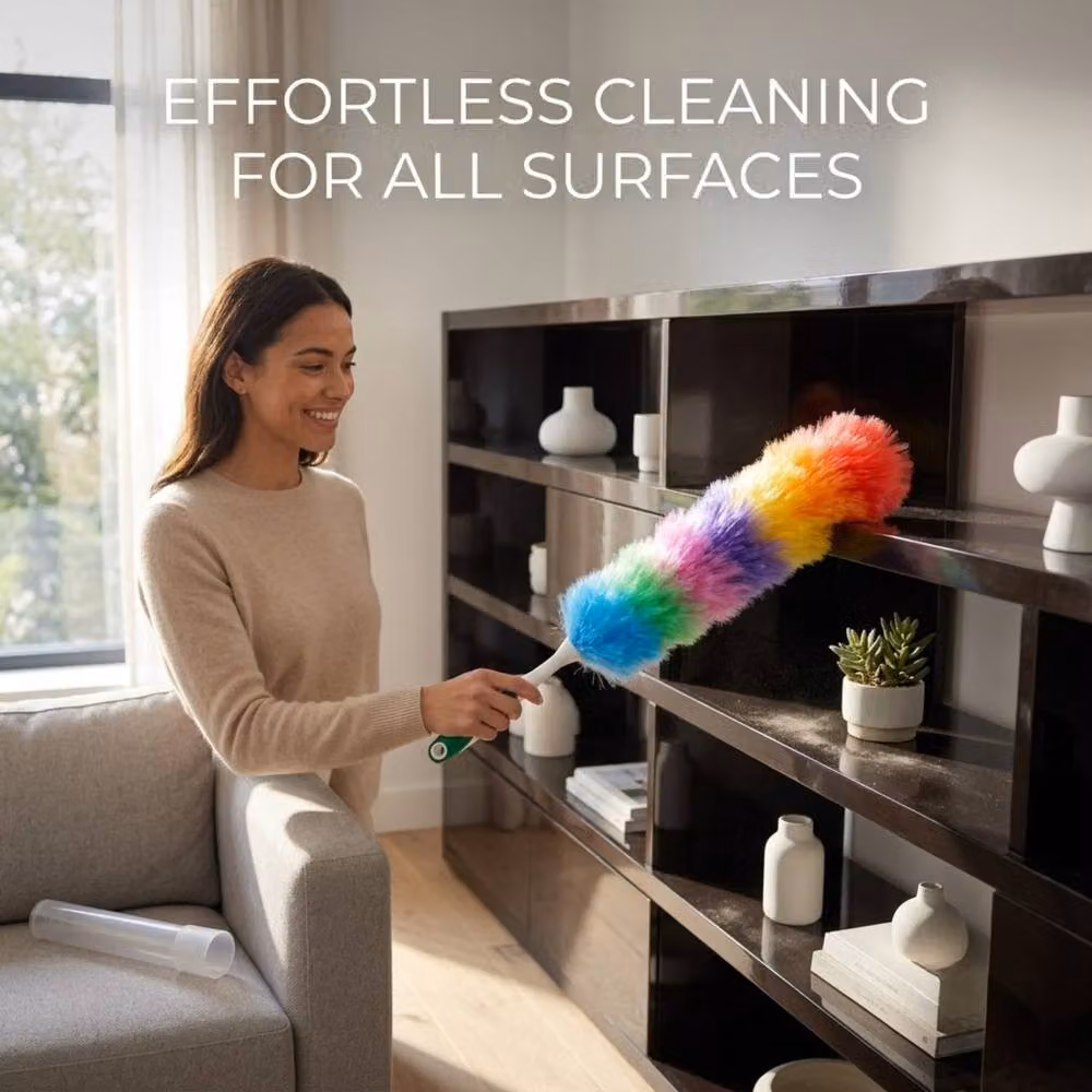 Bedsland Reusable Static Duster with Protective Cover in Multicolour – 3