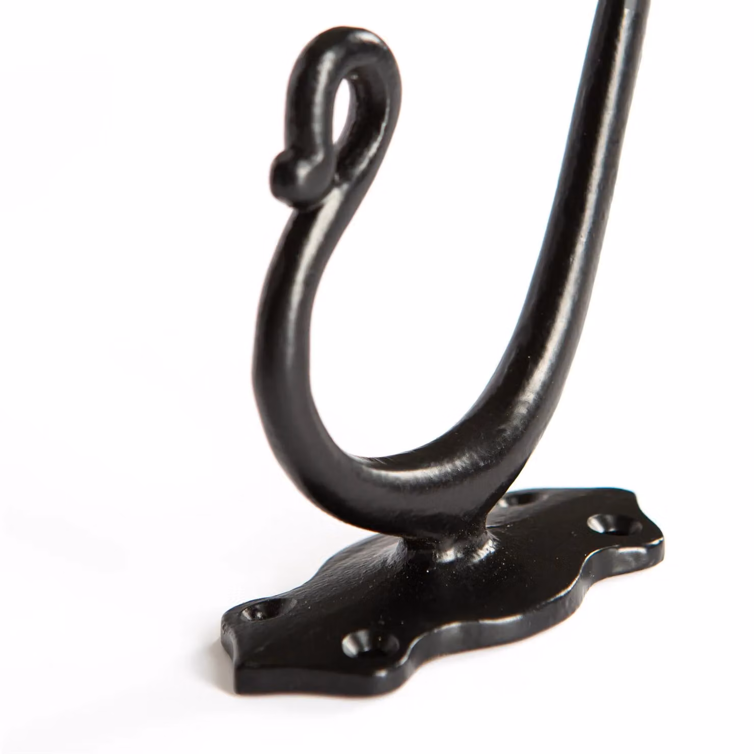 Hammer and Tongs Curly Hat and Coat Hook, Black, W: 40 mm, H: 140 mm – 2
