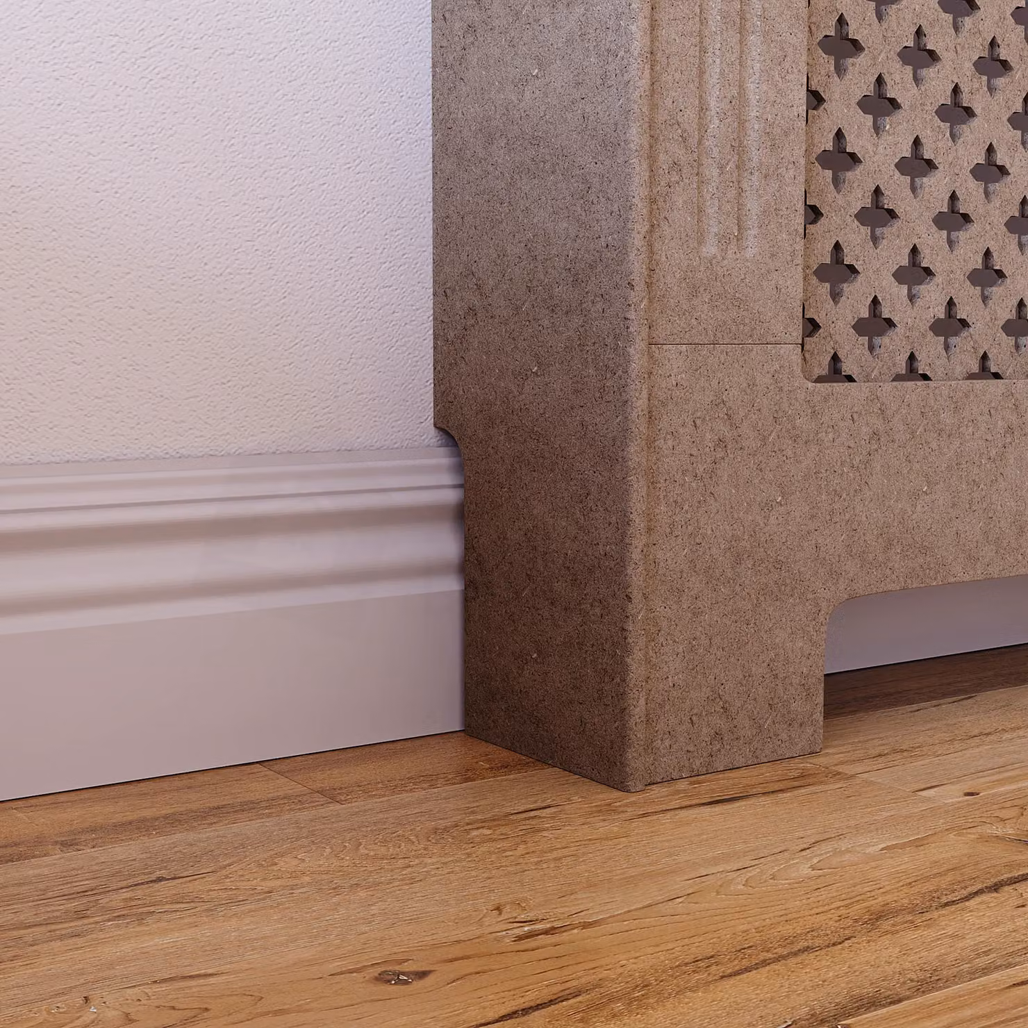 Vida Designs Oxford Radiator Cover MDF in Brown, W: 152 cm, H: 82 cm, D: 19 cm – 4