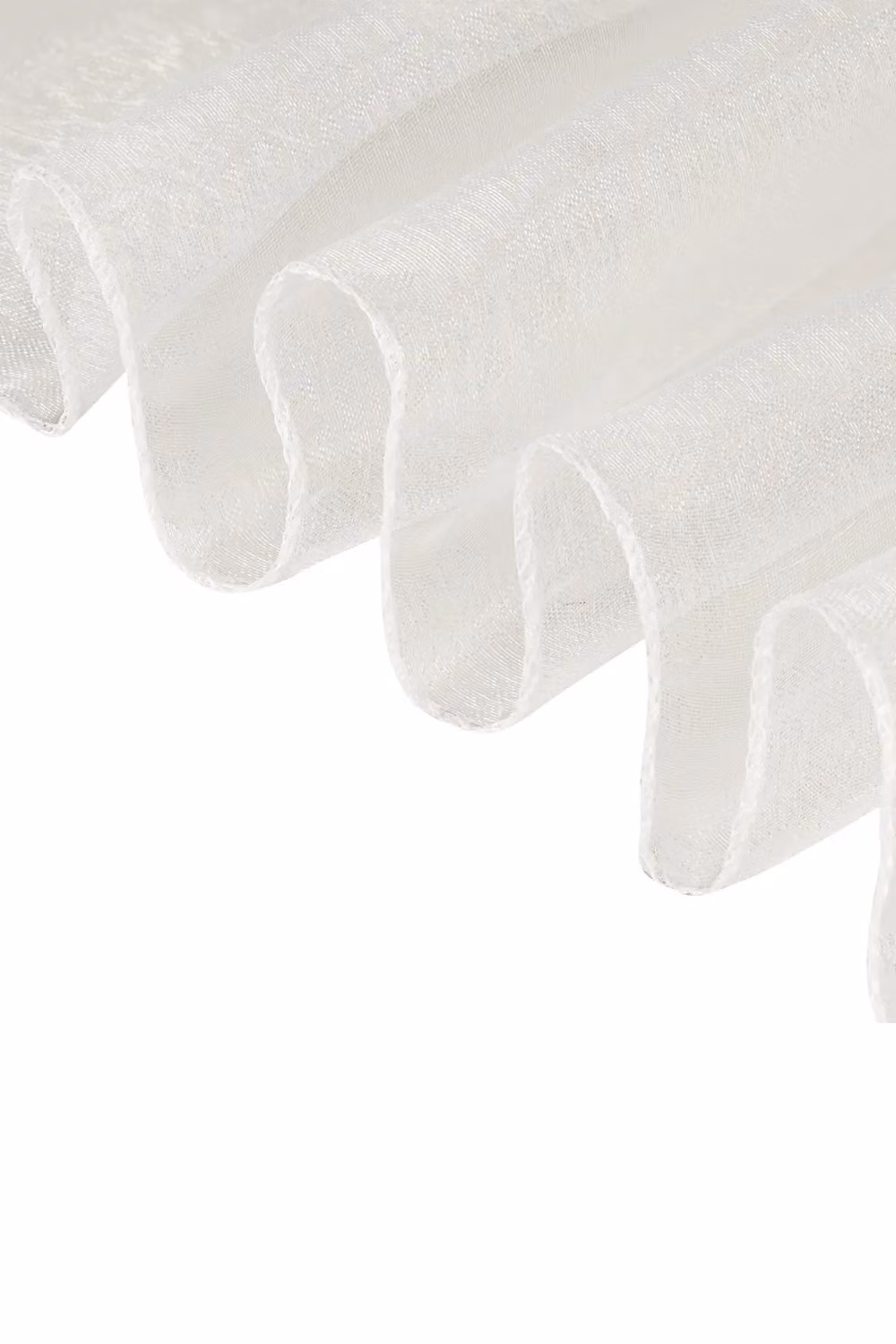 Neel Blue Set of 25 White Organza Sashes for Party and Wedding Decoration, W: 17 cm, L: 280 cm – 2