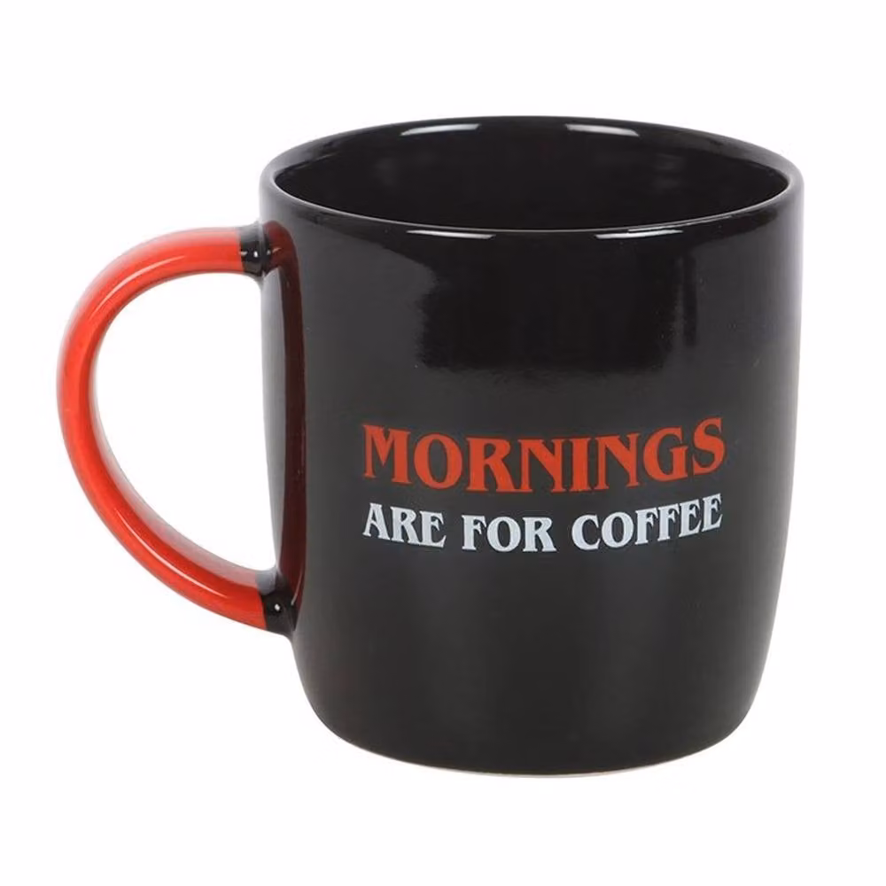 Uniqueful Mornings Are For Coffee Mug in Black, 350ml – 2