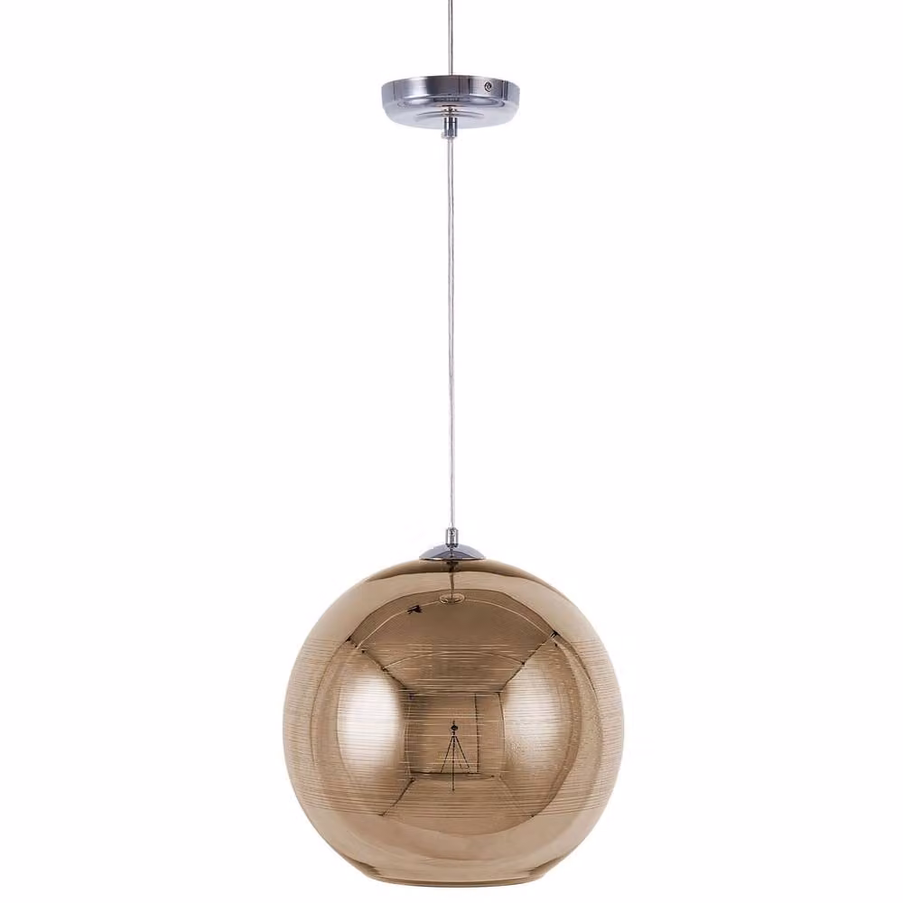 Wyld and Coco Gold Glass Globe Pendant Lamp – 3