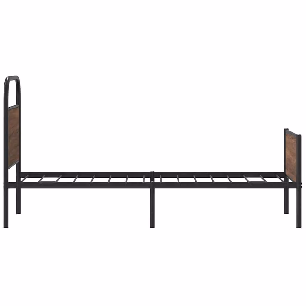 Berkfield Home Bed Frame in Brown Oak, W/D/H: 80 x 200 cm – 4